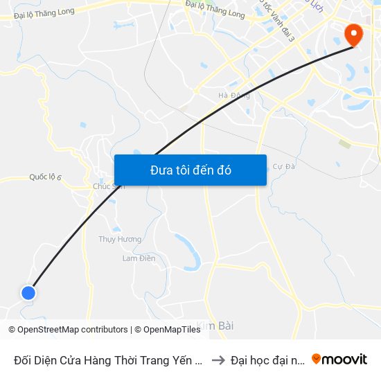 Đối Diện Cửa Hàng Thời Trang Yến Duyên to Đại học đại nam map