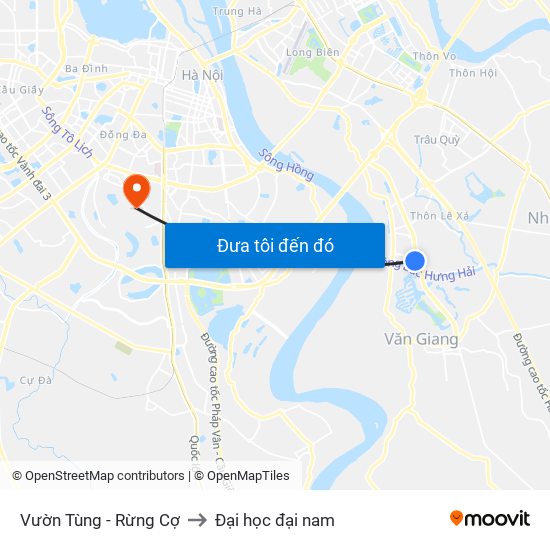 Vườn Tùng - Rừng Cợ to Đại học đại nam map