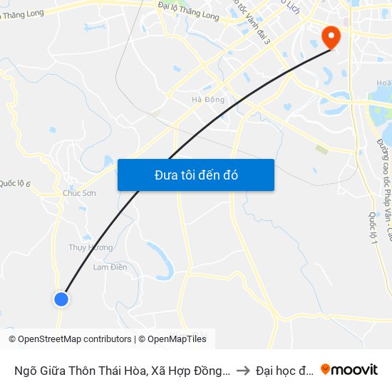 Ngõ Giữa Thôn Thái Hòa, Xã Hợp Đồng, Chương Mỹ, Tl 419 to Đại học đại nam map