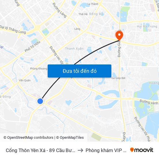 Cổng Thôn Yên Xá - 89 Cầu Bươu to Phòng khám VIP 12 map