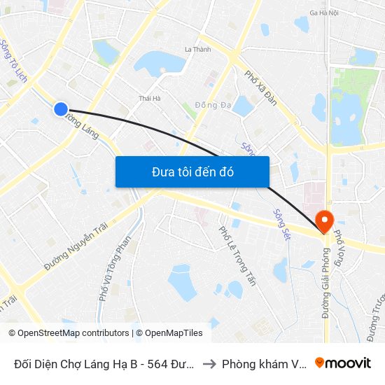 Đối Diện Chợ Láng Hạ B - 564 Đường Láng to Phòng khám VIP 12 map