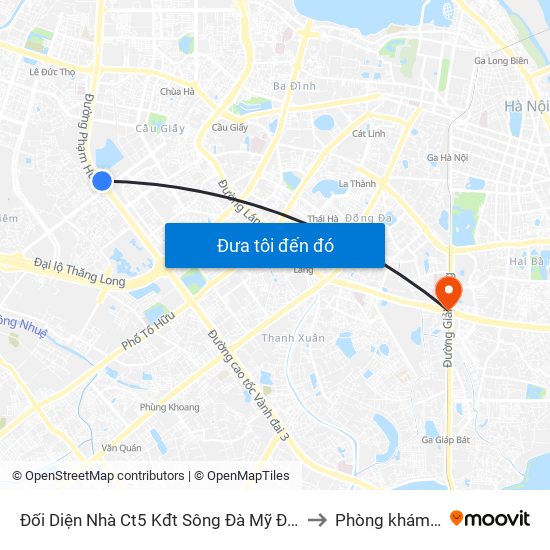 Đối Diện Nhà Ct5 Kđt Sông Đà Mỹ Đình - Phạm Hùng to Phòng khám VIP 12 map