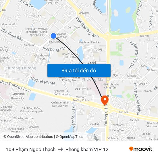109 Phạm Ngọc Thạch to Phòng khám VIP 12 map