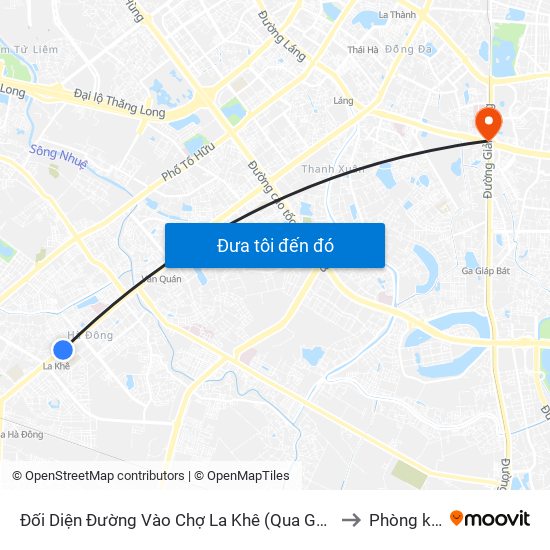 Đối Diện Đường Vào Chợ La Khê (Qua Ga Metro La Khê) - 405 Quang Trung (Hà Đông) to Phòng khám VIP 12 map