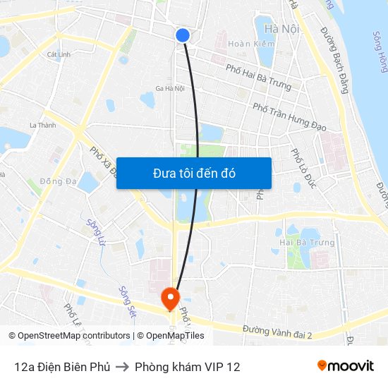 12a Điện Biên Phủ to Phòng khám VIP 12 map