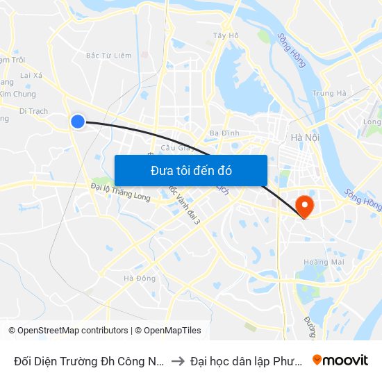 Đối Diện Trường Đh Công Nghệ Đông Á to Đại học dân lập Phương Đông map