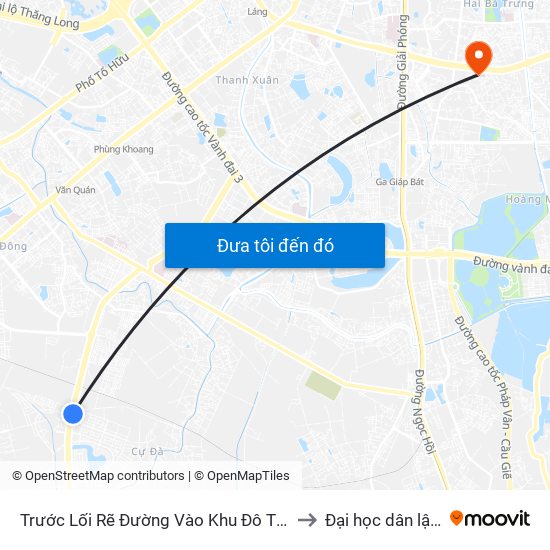 Trước Lối Rẽ Đường Vào Khu Đô Thị Thanh Hà - Đường Cienco5 50m to Đại học dân lập Phương Đông map