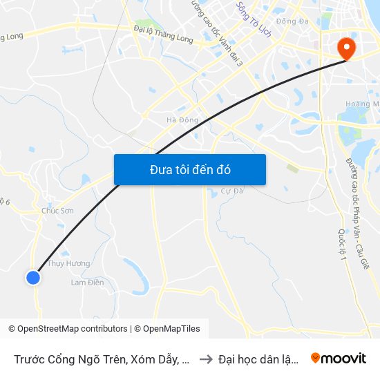 Trước Cổng Ngõ Trên, Xóm Dẫy, Xã Đại Yên 20m - Tỉnh Lộ 419 to Đại học dân lập Phương Đông map