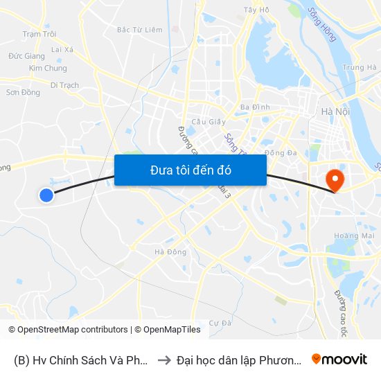 (B) Hv Chính Sách Và Phát Triển to Đại học dân lập Phương Đông map