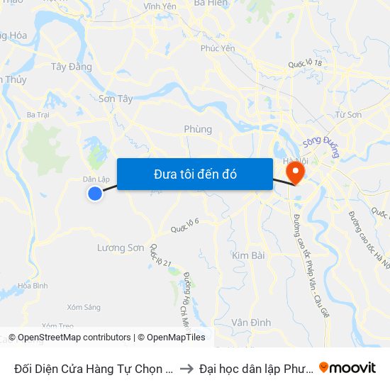 Đối Diện Cửa Hàng Tự Chọn Quỳnh Lương to Đại học dân lập Phương Đông map