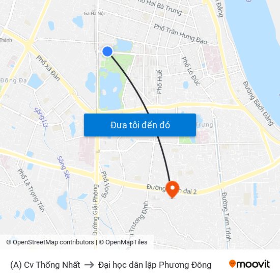 (A) Cv Thống Nhất to Đại học dân lập Phương Đông map