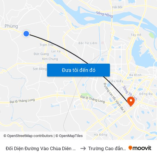 Đối Diện Đường Vào Chùa Diên Phúc (Cạnh Thạch Thảo Lisa) - Quốc Lộ 32 to Trường Cao đẳng Công thương Hà Nội map