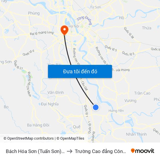 Bách Hóa Sơn (Tuấn Sơn), Chợ Bái - Dt428 to Trường Cao đẳng Công thương Hà Nội map