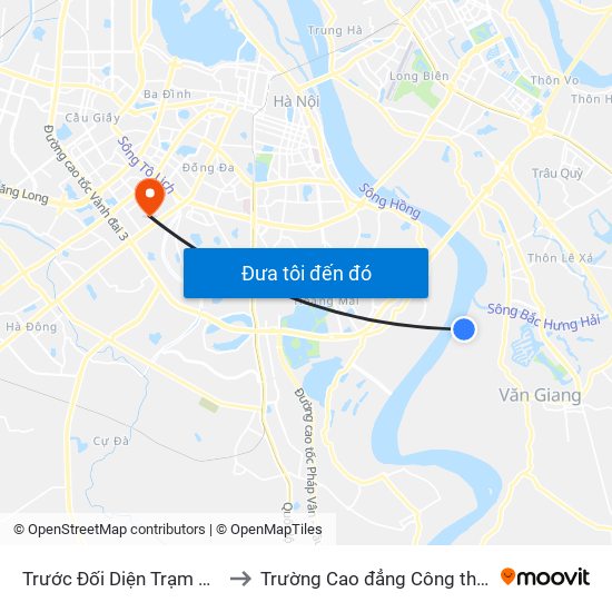 Trước Đối Diện Trạm Bơm Kl10m to Trường Cao đẳng Công thương Hà Nội map