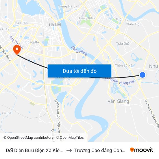 Đối Diện Bưu Điện Xã Kiêu Kỵ - Đường 179 to Trường Cao đẳng Công thương Hà Nội map