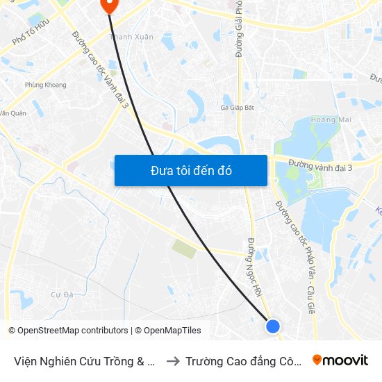 Viện Nghiên Cứu Trồng & Phát Triển Cây Thuốc to Trường Cao đẳng Công thương Hà Nội map