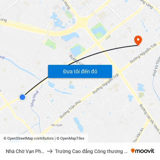 Nhà Chờ Vạn Phúc 2 to Trường Cao đẳng Công thương Hà Nội map