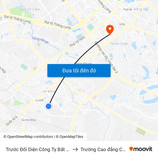 Trước Đối Diện Công Ty Bất Động Sản Vietinvest 20m to Trường Cao đẳng Công thương Hà Nội map