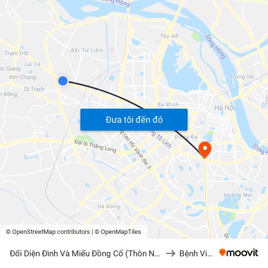 Đối Diện Đình Và Miếu Đồng Cổ (Thôn Nguyên Xá) - Đường 32 to Bệnh Viện 354 map