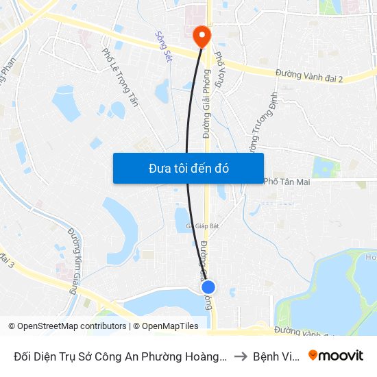 Đối Diện Trụ Sở Công An Phường Hoàng Liệt- 1277 Giải Phóng to Bệnh Viện 354 map