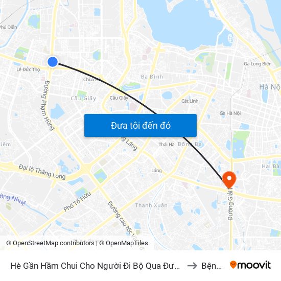 2b Phạm Văn Đồng to Bệnh Viện 354 map