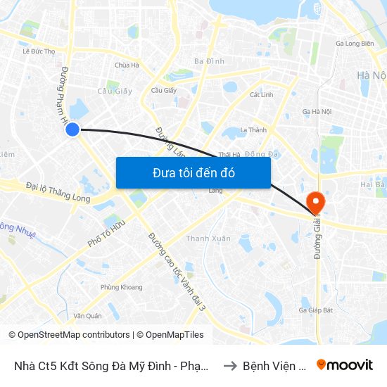 Nhà Ct5 Kđt Sông Đà Mỹ Đình - Phạm Hùng to Bệnh Viện 354 map