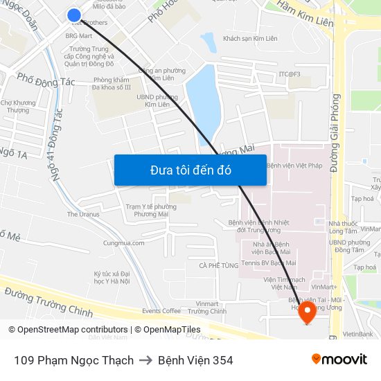 109 Phạm Ngọc Thạch to Bệnh Viện 354 map