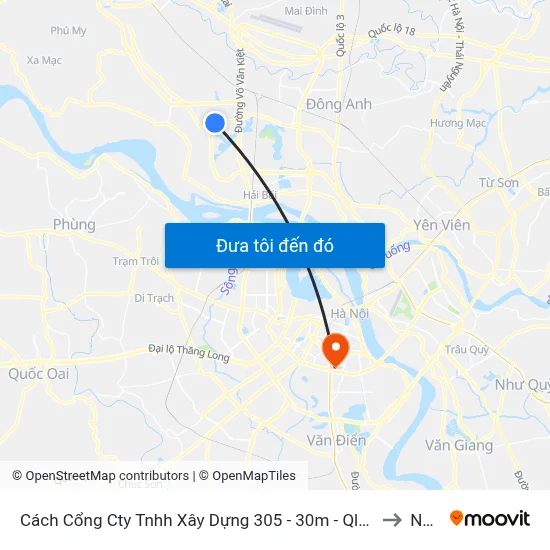 Cách Cổng Cty Tnhh Xây Dựng 305 - 30m - Ql23b to NEU map