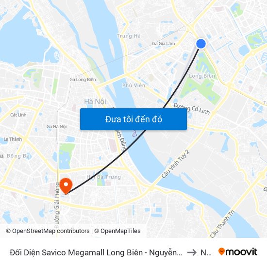 Đối Diện Savico Megamall Long Biên - Nguyễn Văn Linh to NEU map