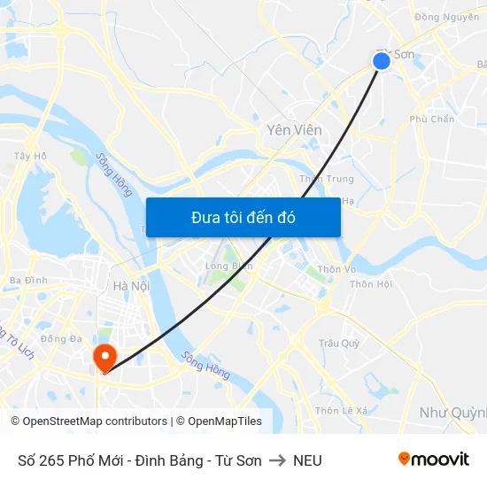 Số 265 Phố Mới - Đình Bảng - Từ Sơn to NEU map