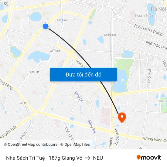 Nhà Sách Trí Tuệ - 187g Giảng Võ to NEU map