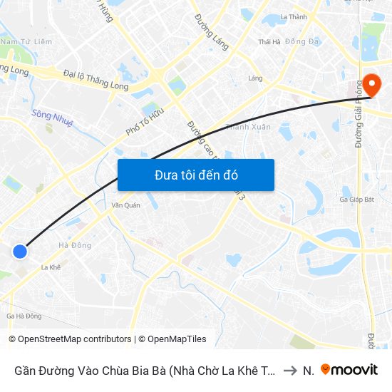 Gần Đường Vào Chùa Bia Bà (Nhà Chờ La Khê Tuyến Brt 01) - Ngõ 32 Lê Trọng Tấn (Hà Đông) to NEU map