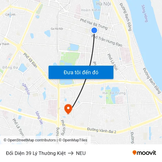 Đối Diện 39 Lý Thường Kiệt to NEU map