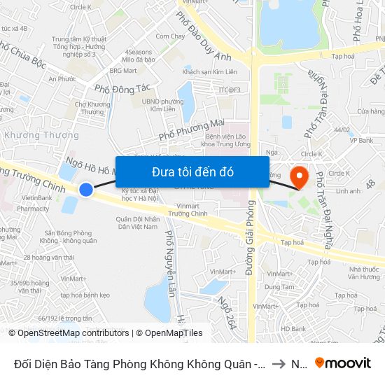 Đối Diện Bảo Tàng Phòng Không Không Quân - Trường Chinh to NEU map