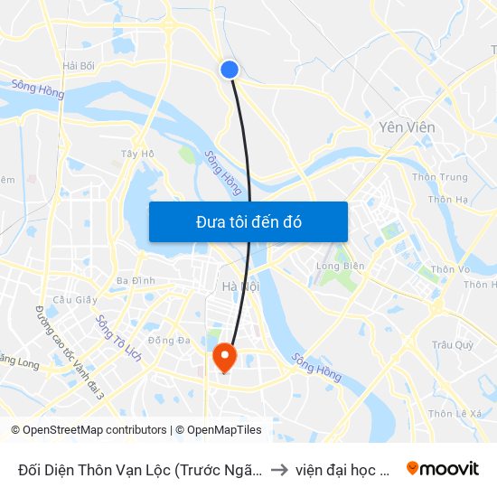Đối Diện Thôn Vạn Lộc (Trước Ngã 3 Đường Tránh Ql5) to viện đại học Mở Hà Nội map