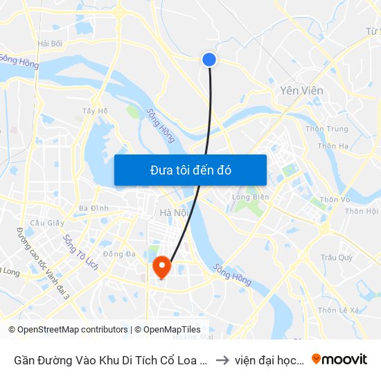 Gần Đường Vào Khu Di Tích Cổ Loa 150m - Km 5+50 Quốc Lộ 3 to viện đại học Mở Hà Nội map