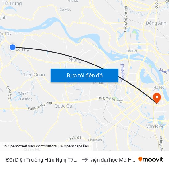 Đối Diện Trường Hữu Nghị T78 - Ql32 to viện đại học Mở Hà Nội map
