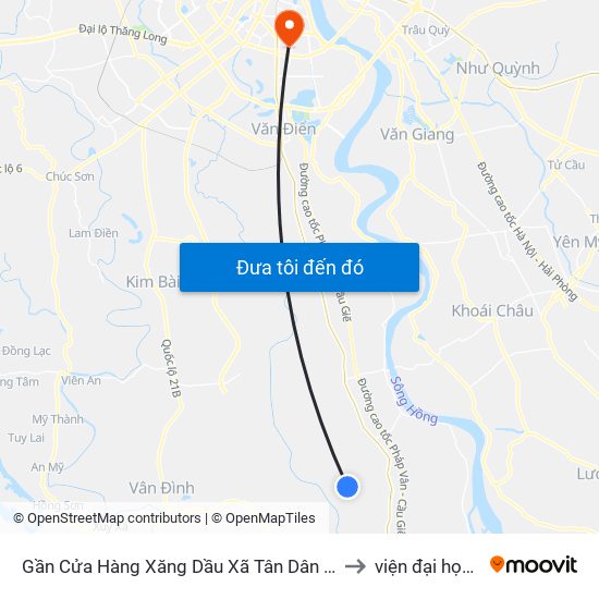 Gần Cửa Hàng Xăng Dầu Xã Tân Dân - Đường Trục Huyện Thao Chính to viện đại học Mở Hà Nội map
