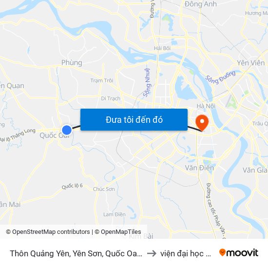 Thôn Quảng Yên, Yên Sơn, Quốc Oai - Đại Lộ Thăng Long to viện đại học Mở Hà Nội map