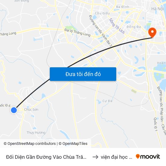 Đối Diện Gần Đường Vào Chùa Trăm Gian 100m - Quốc Lộ 6 to viện đại học Mở Hà Nội map