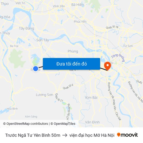 Trước Ngã Tư Yên Bình 50m to viện đại học Mở Hà Nội map