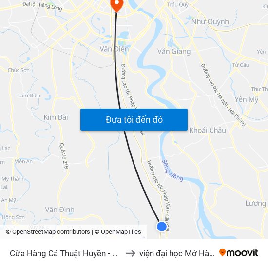 Cừa Hàng Cá Thuật Huyền - Dt428 to viện đại học Mở Hà Nội map