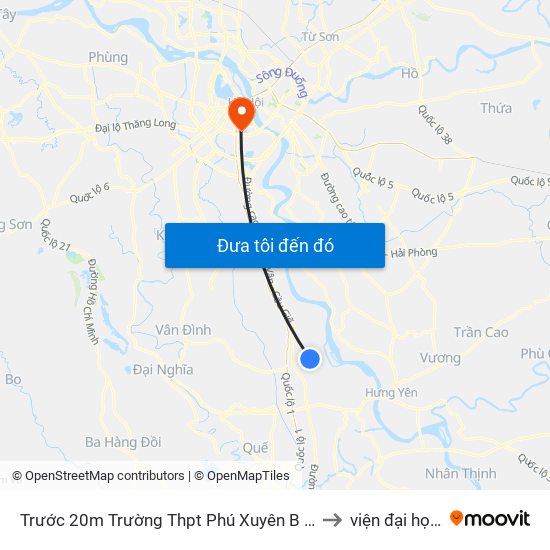 Trước 20m Trường Thpt Phú Xuyên B (Nghĩ Trang Liệt Sỹ Tri Thủy) - Dt428 to viện đại học Mở Hà Nội map