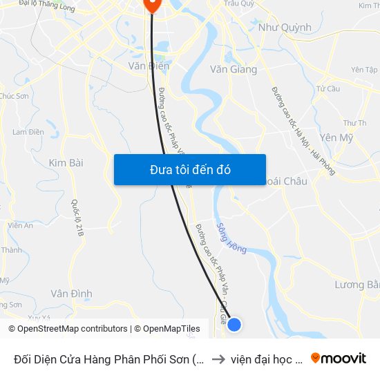 Đối Diện Cửa Hàng Phân Phối Sơn (Tân Thanh Hiếu) - Dt428 to viện đại học Mở Hà Nội map