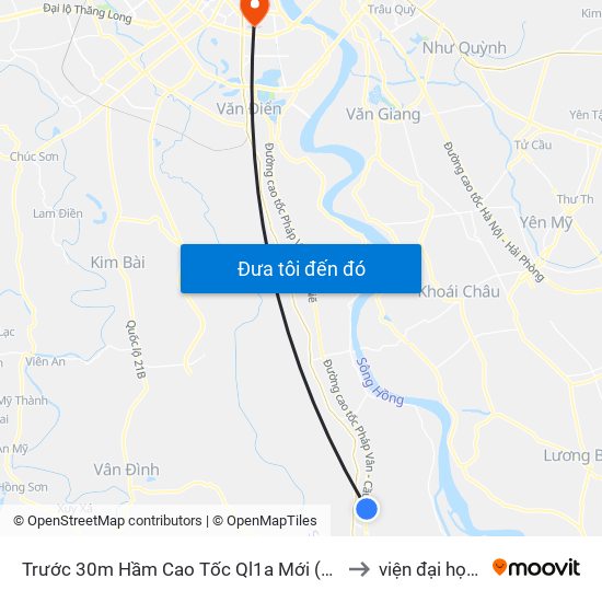 Trước 30m Hầm Cao Tốc Ql1a Mới (Cửa Hàng Sơn Nanomax) - Dt428 to viện đại học Mở Hà Nội map