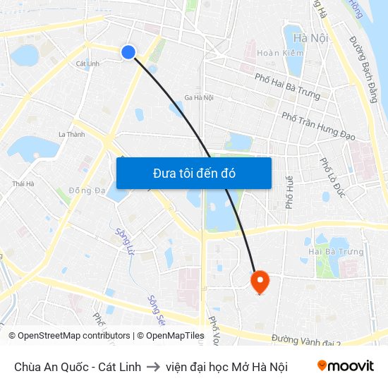 Chùa An Quốc - Cát Linh to viện đại học Mở Hà Nội map