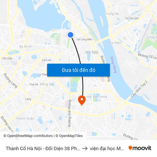 Thành Cổ Hà Nội - Đối Diện 38 Phan Đình Phùng to viện đại học Mở Hà Nội map