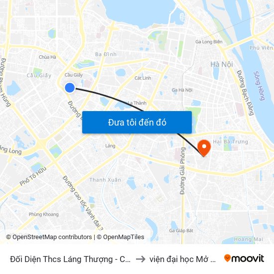 Đối Diện Thcs Láng Thượng - Chùa Láng to viện đại học Mở Hà Nội map