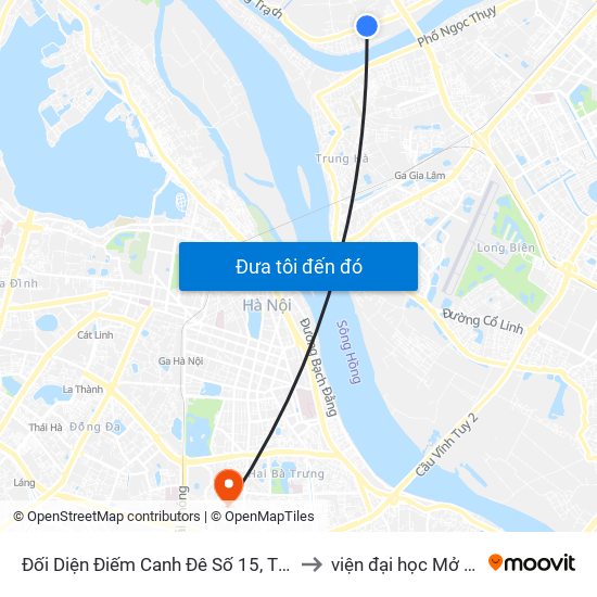 Đối Diện Điếm Canh Đê Số 15, Thôn Lại Đà to viện đại học Mở Hà Nội map