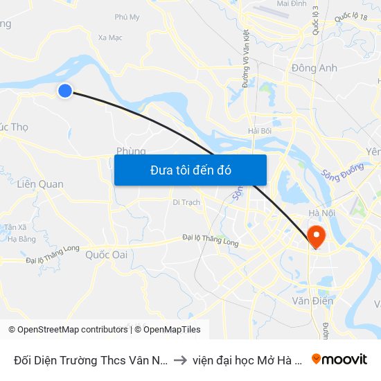 Đối Diện Trường Thcs Vân Nam to viện đại học Mở Hà Nội map